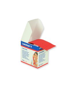 Leukotape K, tape per taping neuromuscolare bsn, 5x5 cm, colore rosso, conf. 1 pezzo