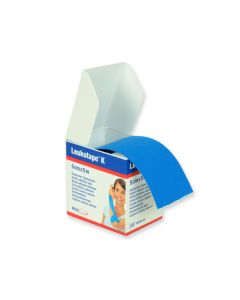 Leukotape K, tape per taping neuromuscolare bsn, 5x5 cm, colore blu, conf. 1 pezzo