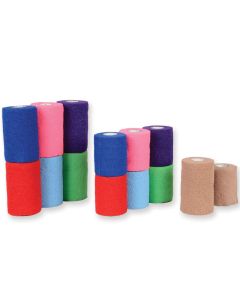 Benda co-plus, coesiva, 6,3m x 10cm colori misti conf. 18 pezzi