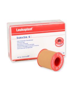 Nastro leukopor viscosa 5m x 50mm conf. 6 pezzi