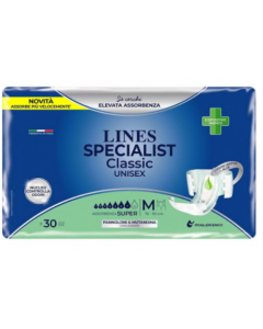 Lines specialist pannolone mutandina classic super taglia M 30 pezzi
