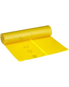 Sacchi per spazzatura a rotolo  55 X 65 cm giallo 40 litri conf. 20 pezzi 