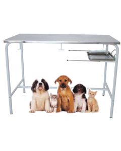 Tavolo visita veterinaria acciaio inox dimensioni 120x58xh 85 cm conf. 1 pezzo