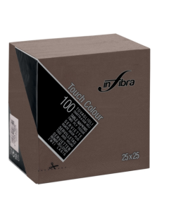 Infibra tovagliolo cacao 2 veli 25 x 25 cm 100 pezzi