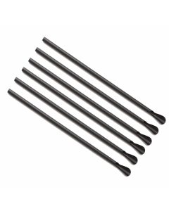 Cannucce nere con paletta per granita in PLA - cm 21x6 mm conf. 250 pezzi compostabili
