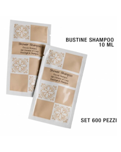 Bustina bagno shampoo 10 ml Acanto 600 pezzi Leone Decorazioni