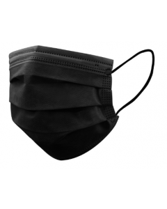 Mascherina nera chirurgica confezione da 50 pezzi