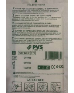 PVS guanti sterili in copolimero misura unica per cassette pronto soccorso