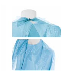 Mantella monouso parrucchiere in PE bianca 85 x 115 cm-30 pezzi