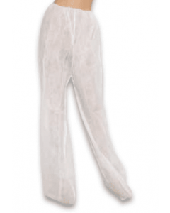 Pantaloni in tnt per pressoterapia chiusi bianchi confezione 10 pezzi