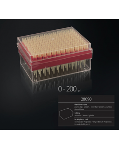 Puntale giallo tipo Gilson 0-200 ul-Rack da 96 pz