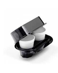 Portabicchiere per cappuccio in plastica, 2 posti, 50 pezzi