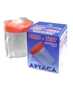 Contenitore 150 ml per urine sterile confezionato in cartoncino conf. 120 pezzi