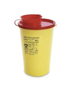 Contenitore per rifiuti taglienti e rifiuti sanitari 2 litri in plastica