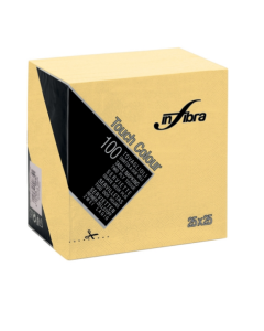 Infibra tovagliolo crema 2 veli 25 x 25 cm 100 pezzi 