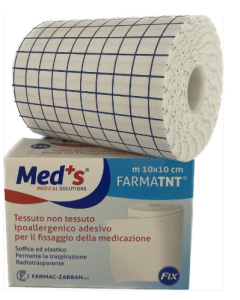 FARMATNT Cerotto Med's per fissaggio a rotolo in tnt estensibile 10 cm x 10 metri