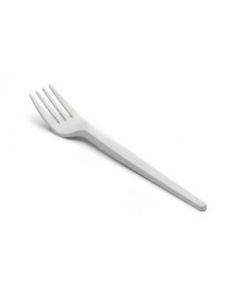 Dopla Forchetta in plastica bianca riutilizzabile in confezione da 20 pezzi