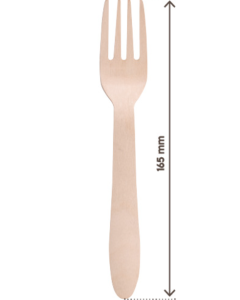 Forchetta monouso compostabile in legno 16,5 cm conf. 100 pezzi 
