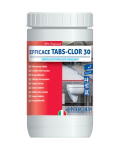INTERCHEM EFFICACE TABS CLOR 30 pastiglie di cloro igienizzanti effervescenti 1 kg 
