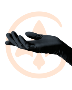 GARDENING EKO GRIP DARK Guanto in nitrile nero 8,7 gr senza polvere puntinato conf. 50 pezzi