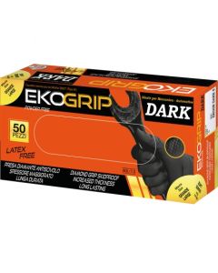 GARDENING EKO GRIP DARK Guanto in nitrile nero 8,7 gr senza polvere puntinato conf. 50 pezzi