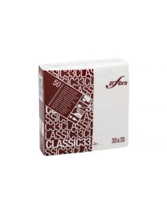 Iinfibra tovagliolo 2 veli 33 x 33 cm 50 pezzi bianco