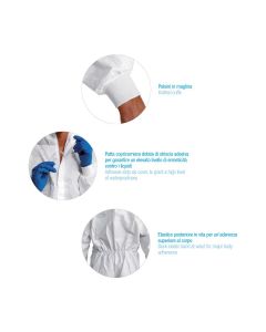 Rays Lifeguard Bodyguard tuta monouso in TNT 63 gr III Categoria tipo 5B-6B con cappuccio