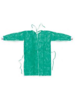 Rays camice monouso visitatore verde in tnt 20 gr. Con polsino in maglina conf. 10 pezzi 