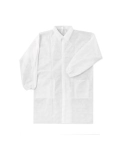 Gardening camice  da laboratorio in tnt bianco con chiusura a velcro 50 gr. Conf. Singola 