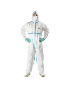 Rays Lifeguard Master tuta monouso in TNT 63 gr III Categoria tipo 5B-6B termosaldata con cappuccio 