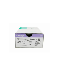 B-Braun NOVOSYN INCOLORE sutura assorbibile intrecciata in poliglactina 910, ago retto GS 60 mm, USP 3/0 70 cm conf. 36 pz