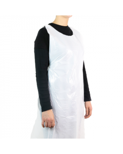 Grembiule monouso in PE 72 x110 cm colore bianco conf. da 100 pezzi - Gardening
