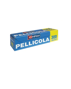 Pellicola per alimenti a rotolo 300 metri con astuccio altezza 33 cm