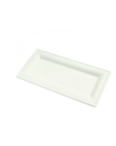 Piatti in polpa di cellulosa rettangolari 13 x 26 cm conf. 50 pezzi