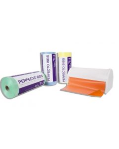 Mantella da dentista in plastica 50x60cm - Vari colori - 80 strappi - Dispotech