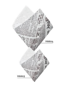 Portapanino - sacchetti aperti in carta antigrasso stampa giornale 17 x 18 cm 500 pezzi