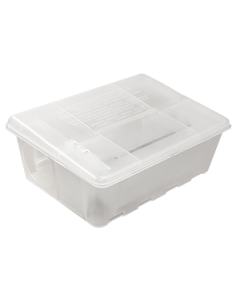 Contenitore di sicurezza per esca topicida-Erogatore per disinfestazione-Total Box-cod.146-trasparente