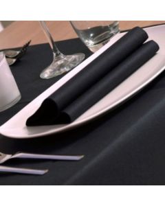 Tovagliolo Airlaid Plus Nero Effetto Tessuto pack Service 40 x 40 cm  50 pezzi