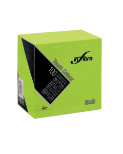 Infibra tovagliolo verde mela 2 veli 25 x 25 cm 100 pezzi 