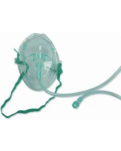 Mascherina per ossigeno con tubo-Maschera per ossigeno terapia adulti-Fiab