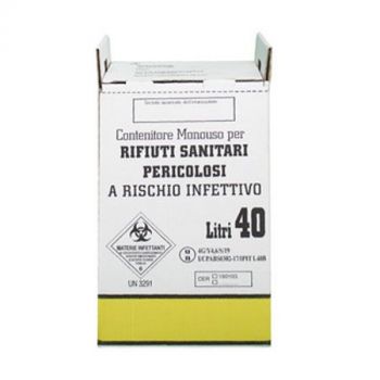 Contenitore per rifiuti sanitari speciali in cartone 40 litri