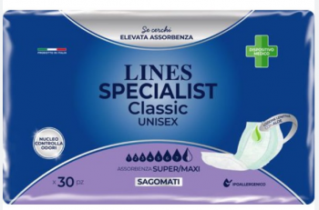 Pannoloni sagomati maxi Lines Specialist taglia unica 30 pezzi