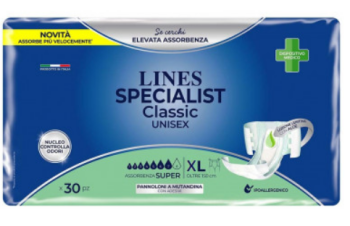 Lines specialist pannolone mutandina classic super taglia XL 30 pezzi