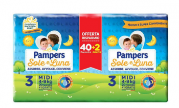 Pannolini Pampers Sole e Luna taglia 3 Midi 4-9 KG  40 pezzi