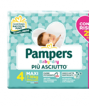 Pampers Baby Dry pannolini taglia 4 Maxi 24 pezzi 7-18 kg