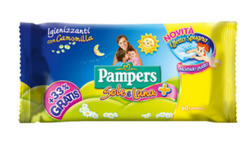 Pampers sole e luna salviette umidificate igienizzanti 60 pezzi