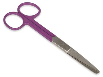 Forbici rette con punte alterne in acciaio inox 14 cm anelli viola Gima