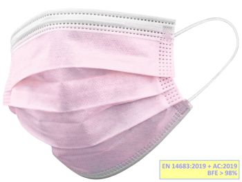 Mascherine Chirurgiche filtranti IIR rosa adulti Gisafe Gima Conf. 10 pezzi