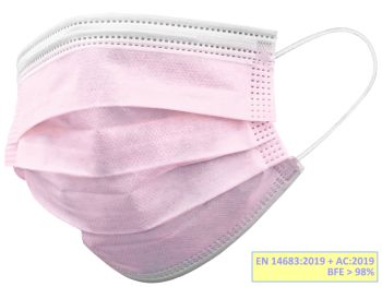 Mascherine Chirurgiche filtranti IIR rosa adulti Gisafe Gima Conf. 50 pezzi