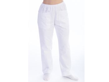 Pantaloni infermiere bianchi unisex cotone/poliestere taglia S Gima 